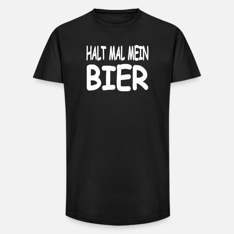 Bier - Long Fit Männer T-Shirt - Schwarz