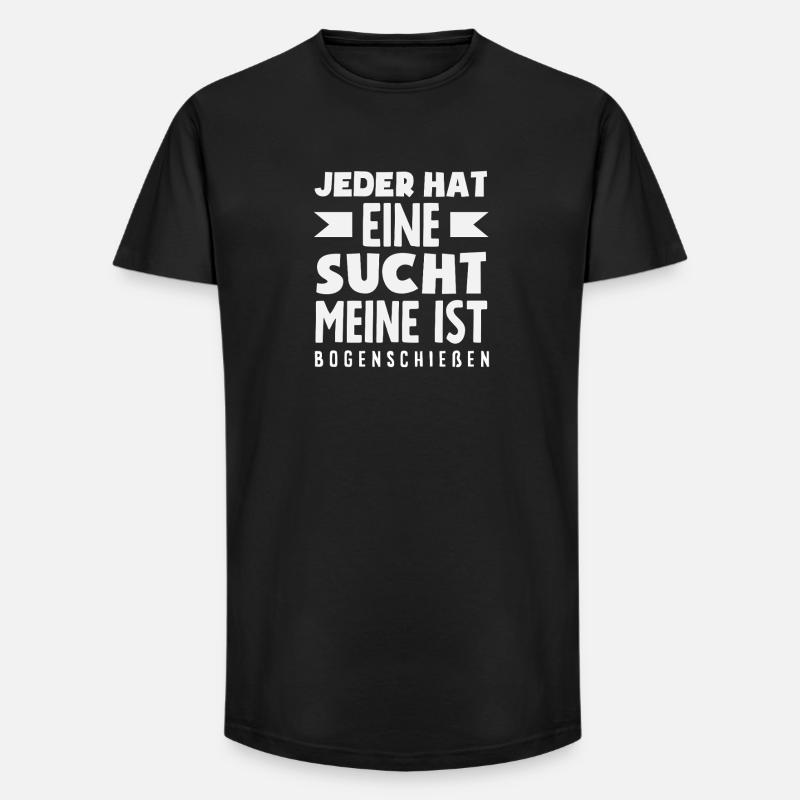 Ich gehe Bogenschießen - Long Fit Männer T-Shirt - Schwarz