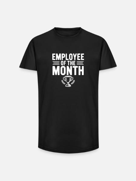 Employé du mois - T-shirt coupe longue homme - noir