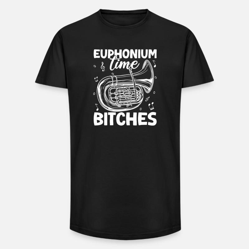 Bariton Player Time Bitches Euphonium - Long Fit Männer T-Shirt - Schwarz