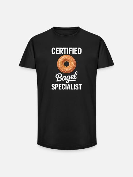 Bagels Saying Bagel Funny Bagels Gift - Long Fit Men's T-Shirt - black