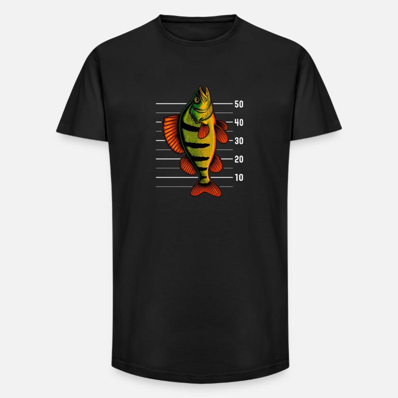 Perch Perch Perch Perch Bait - Long Fit Men's T-Shirt - black