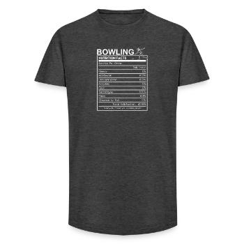 Drôle Bowling Girl Nutrition Facts Design Sports - T-shirt coupe longue homme - charbon - Devant - AI Model Male 185 light (185cm)