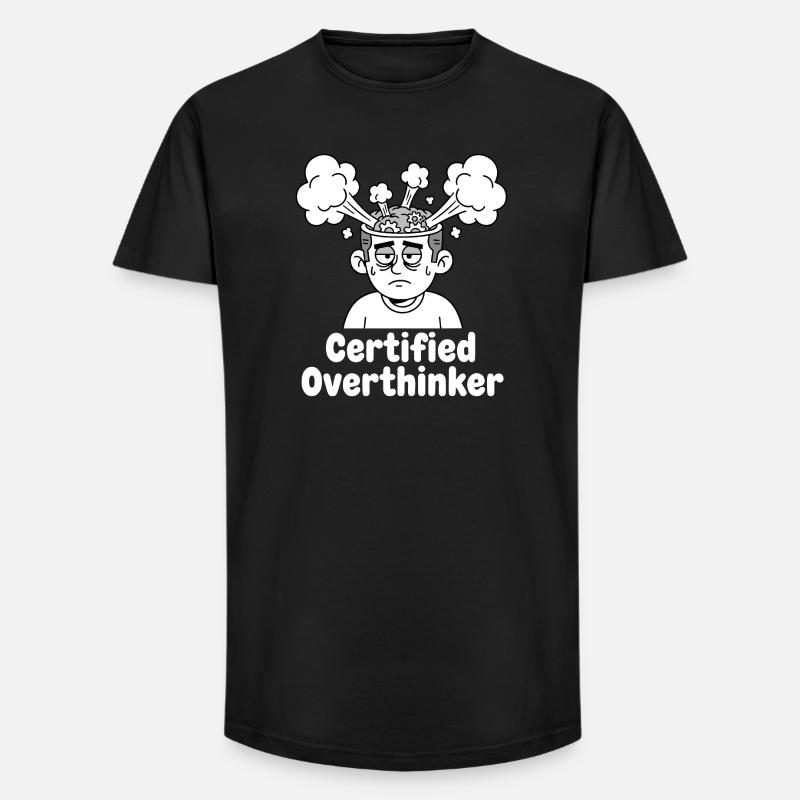 Zertifizierter Überdenker - Long Fit Männer T-Shirt - Schwarz