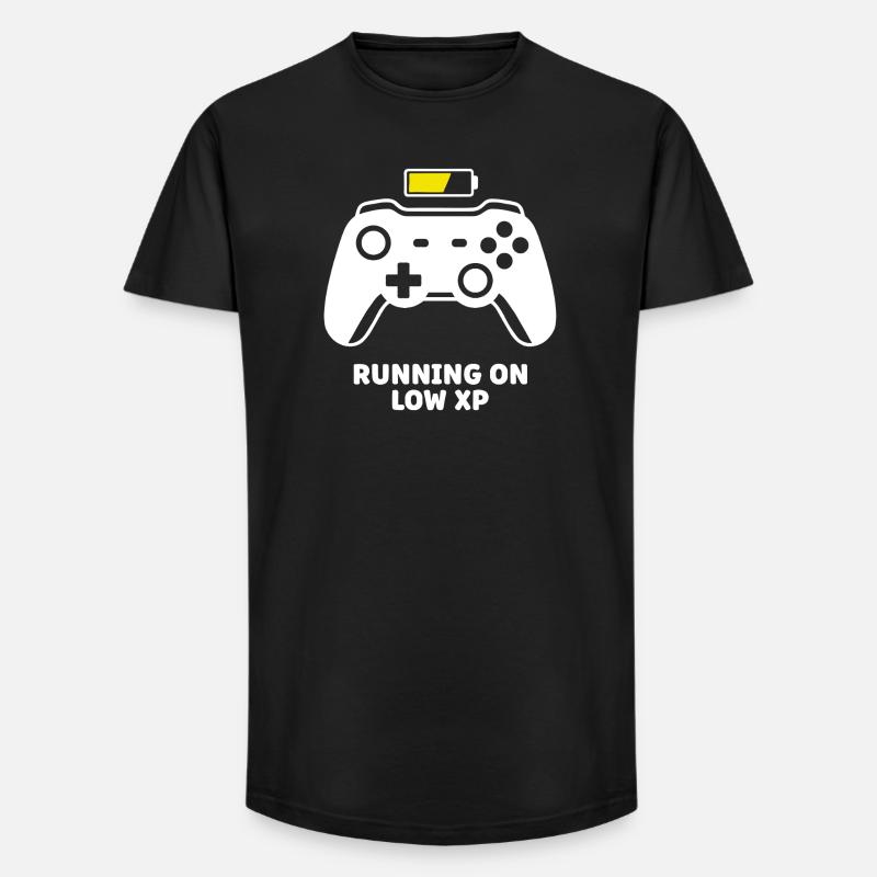 Running on Low XP Controller - Long Fit Männer T-Shirt - Schwarz