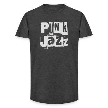 Punk Jazz Fusion - Long Fit Men's T-Shirt - charcoal grey - Front - AI Model Male 185 light (185cm)