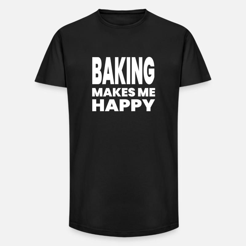 Backen - Long Fit Männer T-Shirt - Schwarz