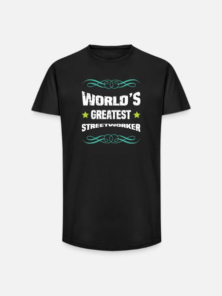 Weltbester Straßenarbeiter - Long Fit Männer T-Shirt - Schwarz