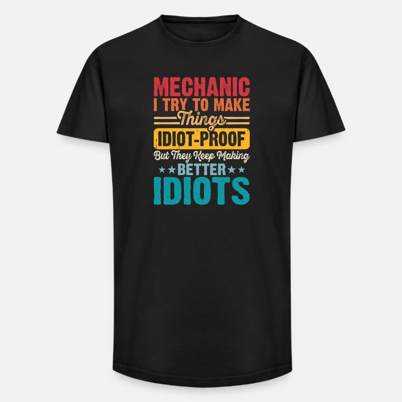 Mechanic Mechatronics Technician Handyman Gift - Long Fit Men's T-Shirt - black