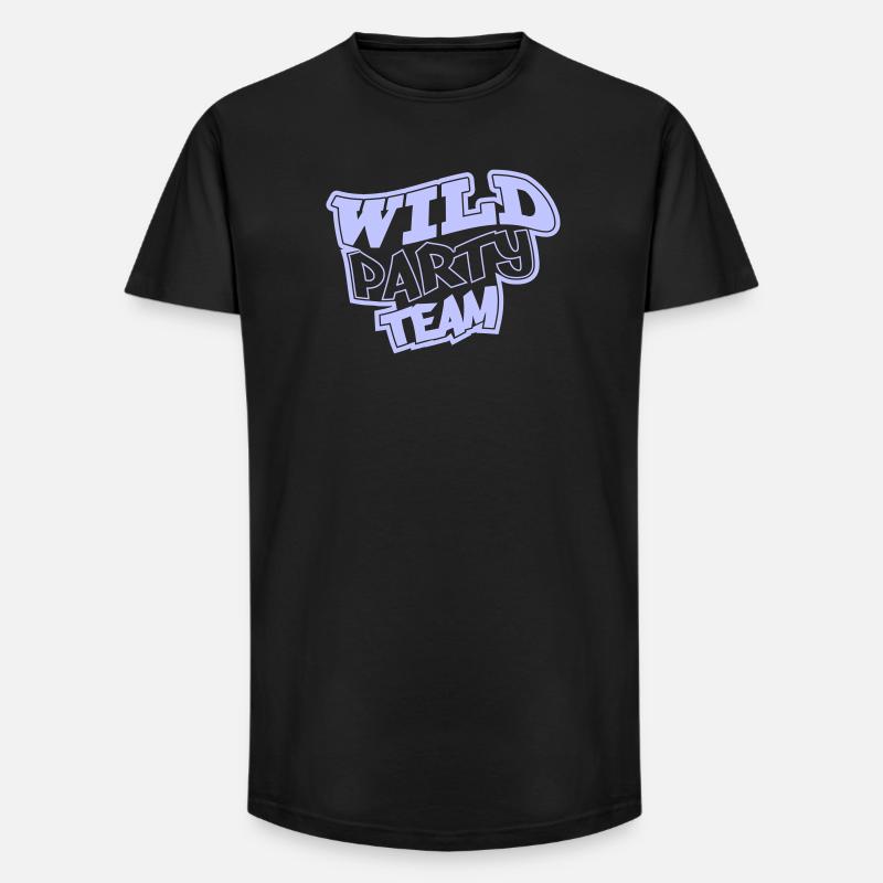 Wild Party Team Graffiti - Long Fit Männer T-Shirt - Schwarz