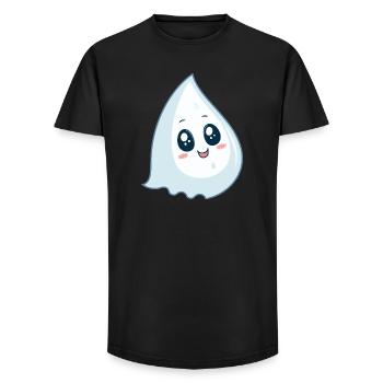 Drop kawaii blue smile - Long Fit Men's T-Shirt - black - Front - AI Model Male 185 light (185cm)