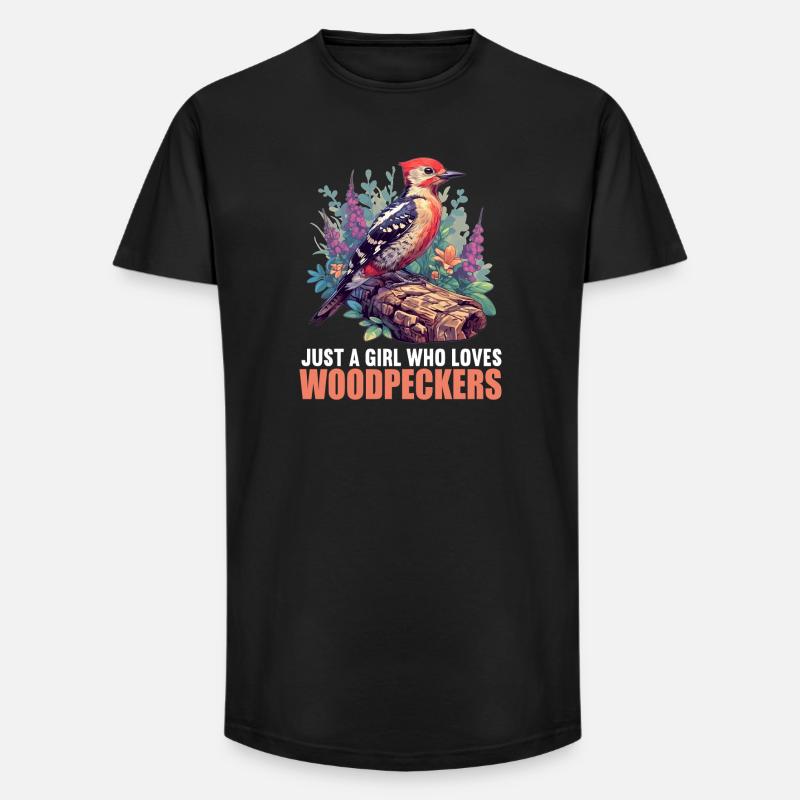 Spechte Specht - Long Fit Männer T-Shirt - Schwarz
