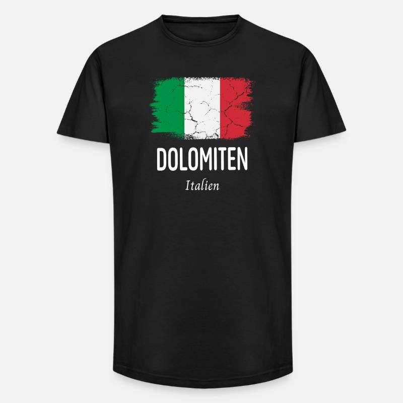 Dolomiten - Long Fit Männer T-Shirt - Schwarz