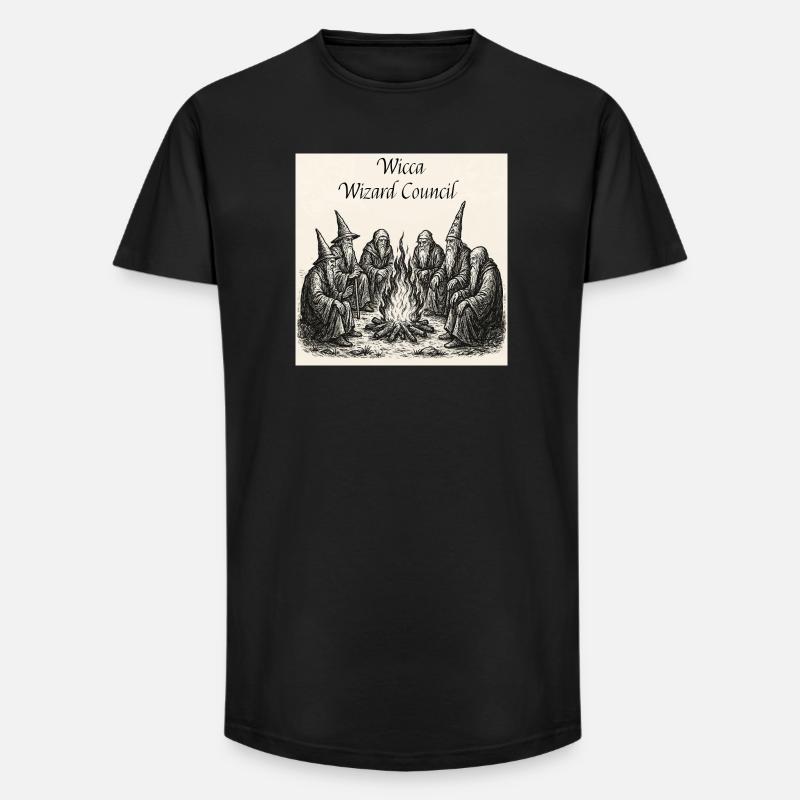 Wicca Wizard Rat - Long Fit Männer T-Shirt - Schwarz