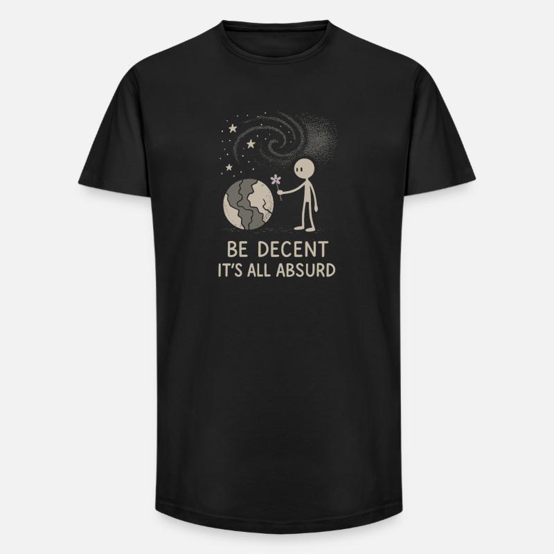 Ethischer Nihilismus, Existenzieller Humor, - Long Fit Männer T-Shirt - Schwarz