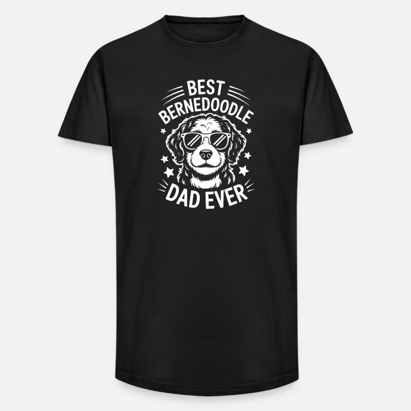Bernedoodle Spruch Papa Witz Bernedoodle Geschenk - Long Fit Männer T-Shirt - Schwarz