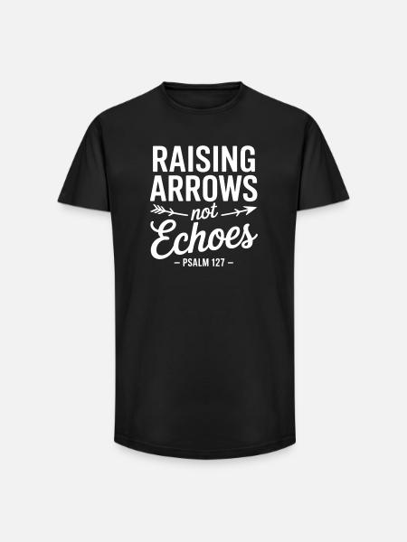 Raising Arrows Not Echoes Psalm 127 - Long Fit Men's T-Shirt - black
