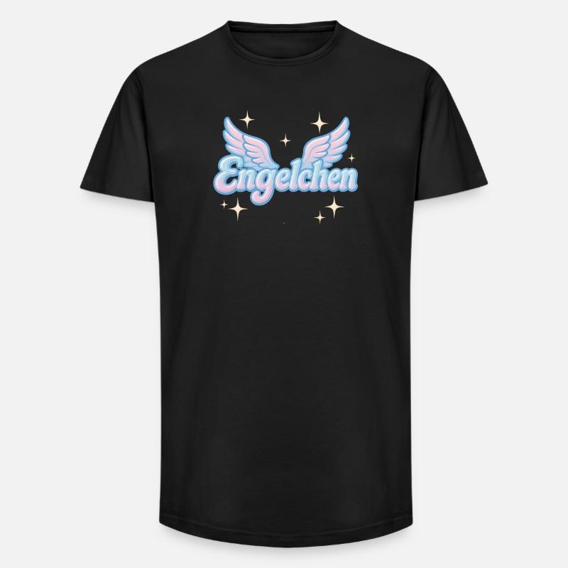 Engelchen / y2k statement spitzname design - Long Fit Männer T-Shirt - Schwarz