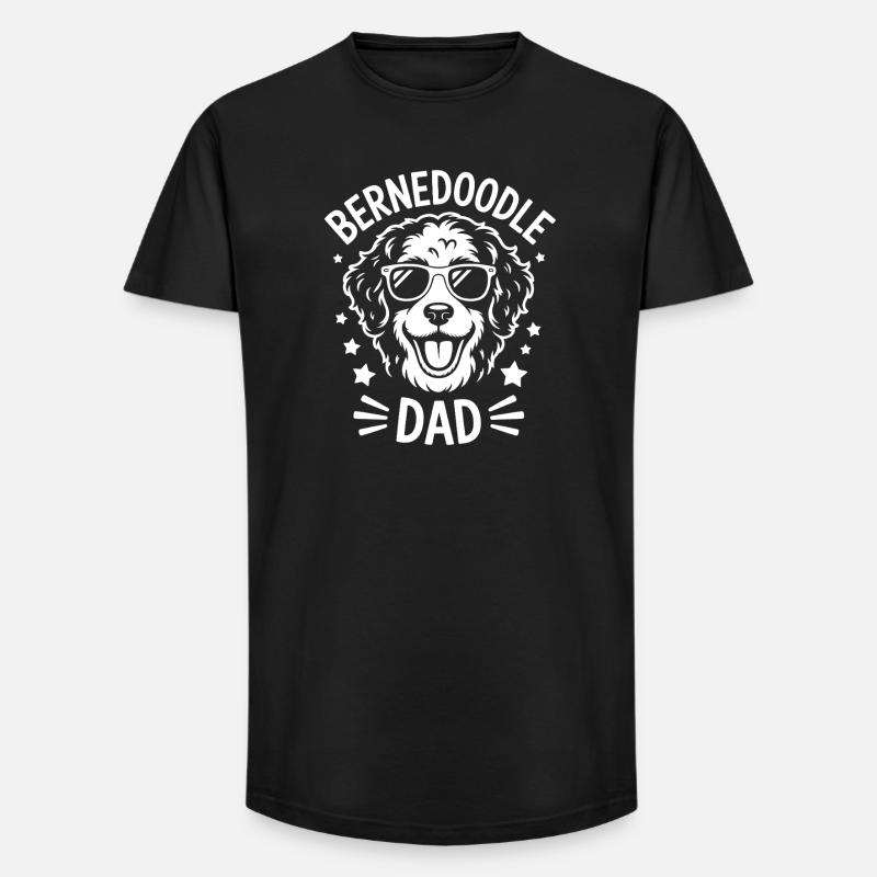 Bernedoodle Spruch Papa Witz Bernedoodle Geschenk - Long Fit Männer T-Shirt - Schwarz