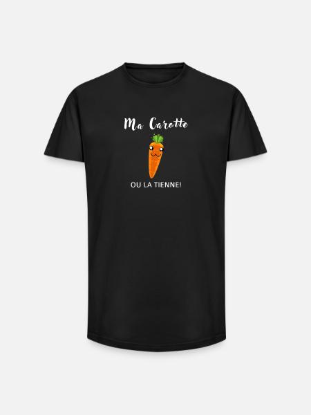 My smiling carrot or yours - Long Fit Men's T-Shirt - black