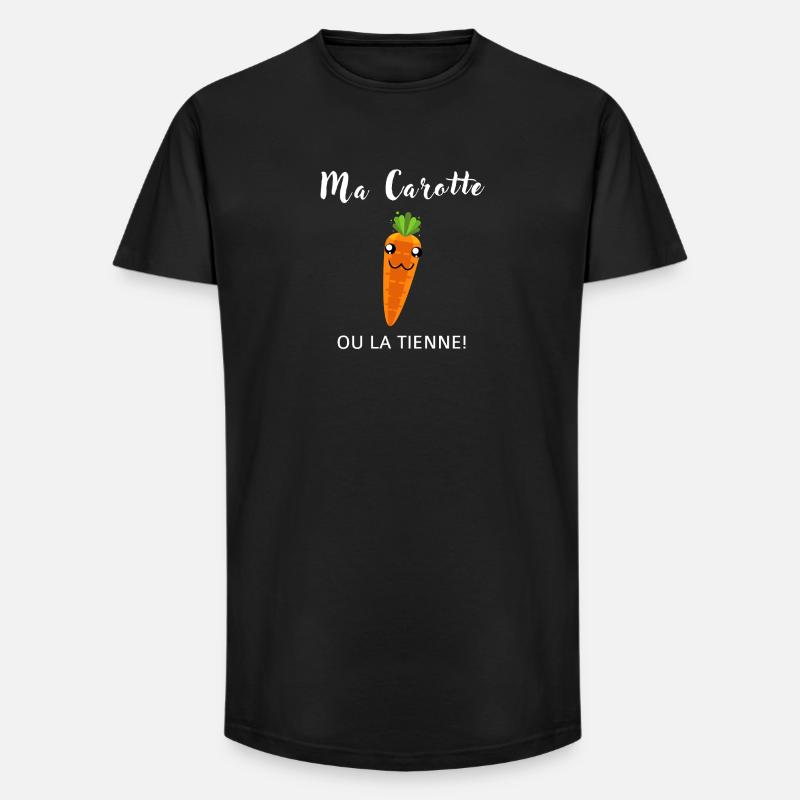 Meine lächelnde Karotte oder deine - Long Fit Männer T-Shirt - Schwarz