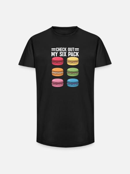 Macaron French Desserts - Long Fit Men's T-Shirt - black