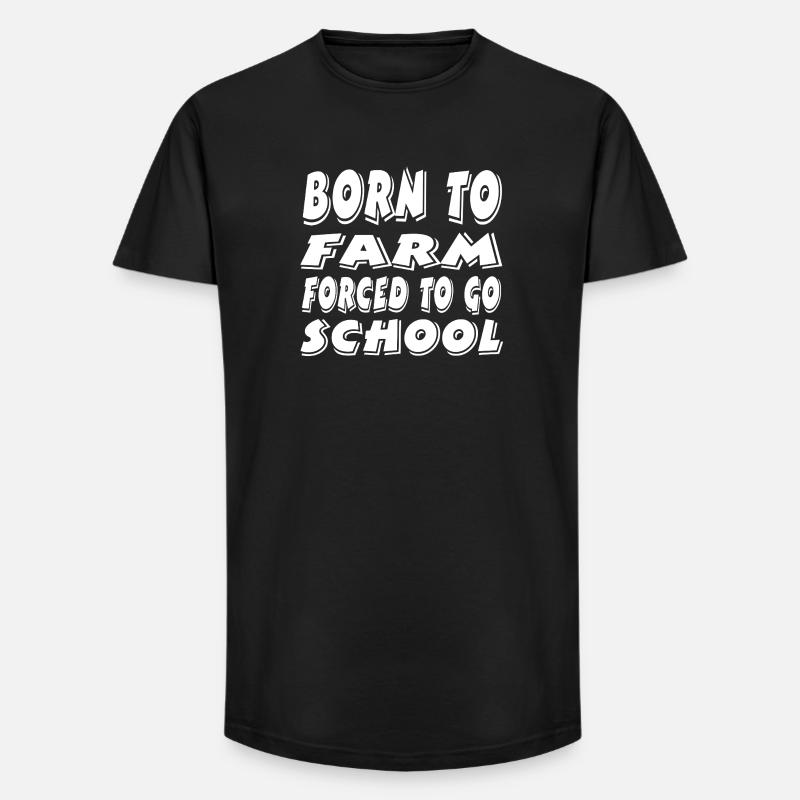 Bauernhof - Long Fit Männer T-Shirt - Schwarz