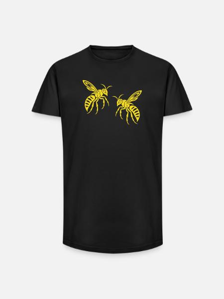 Bee Wasp - Long Fit Men's T-Shirt - black