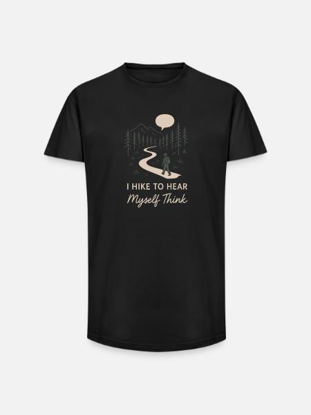 Solo Camping Introverted Camper Quiet - Long Fit Men's T-Shirt - black