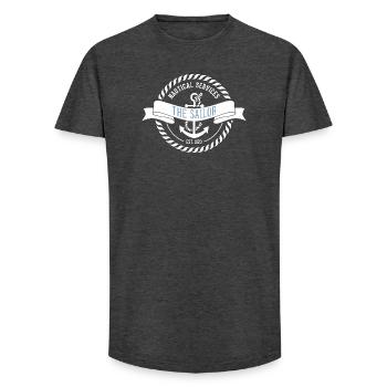 Nautic Design Sailor Emblem Patch Nautique - T-shirt coupe longue homme - charbon - Devant - AI Model Male 185 light (185cm)