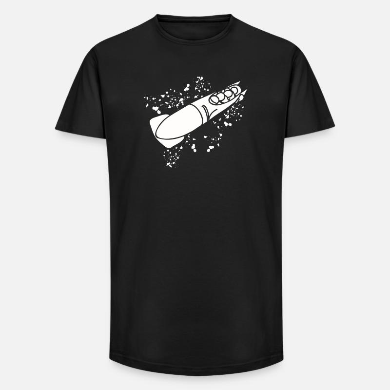 Bobfahrer Bobschlitten Viererbob - Long Fit Männer T-Shirt - Schwarz