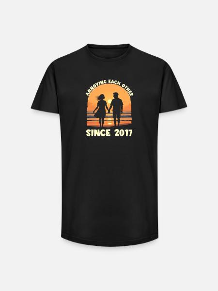 Mutual annoyance since 2017 Anniversary - Long Fit Men's T-Shirt - black