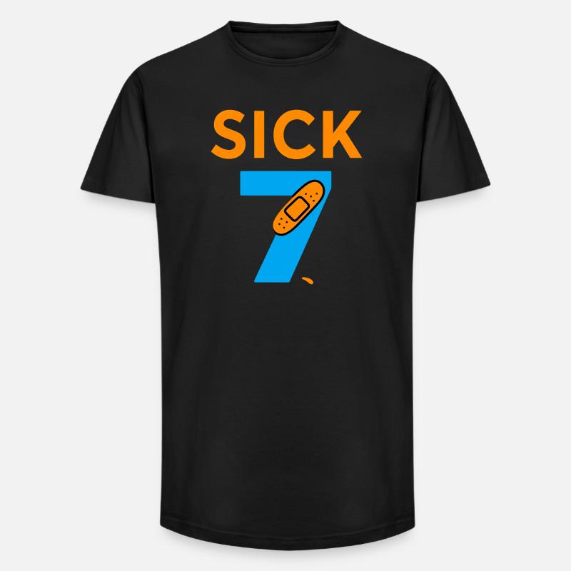 Sick Seven Meme Tee Six Seven - T-shirt coupe longue homme - noir