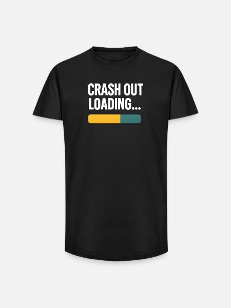 Crash Out Loading Bar, lustiger Spruch - Long Fit Männer T-Shirt - Schwarz