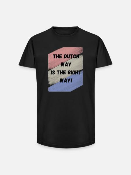Dutch way is the right way - Long Fit Men's T-Shirt - black