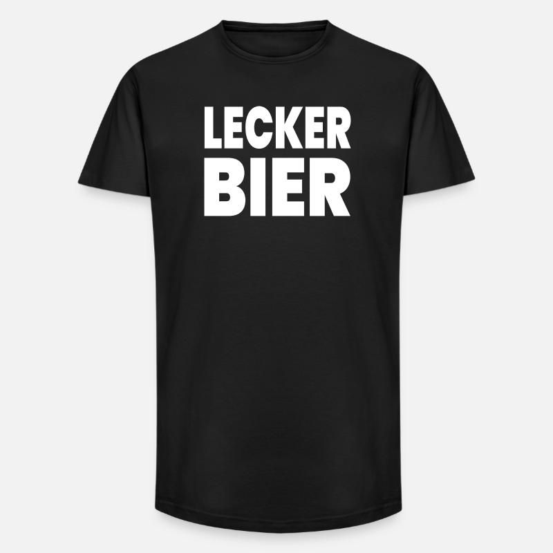 Bier - Long Fit Männer T-Shirt - Schwarz