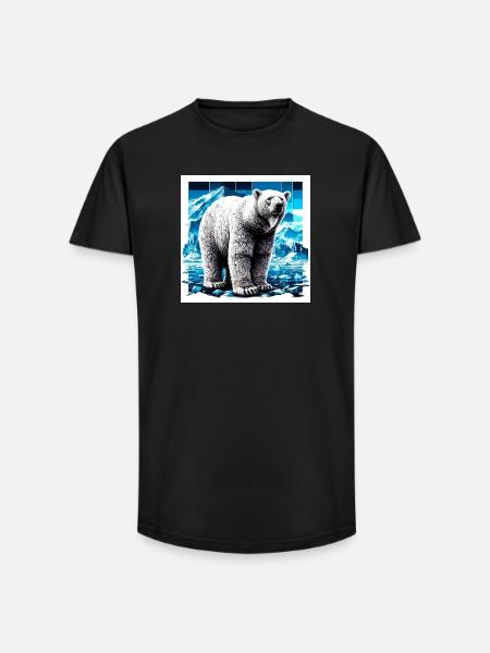 polar bear - Long Fit Men's T-Shirt - black
