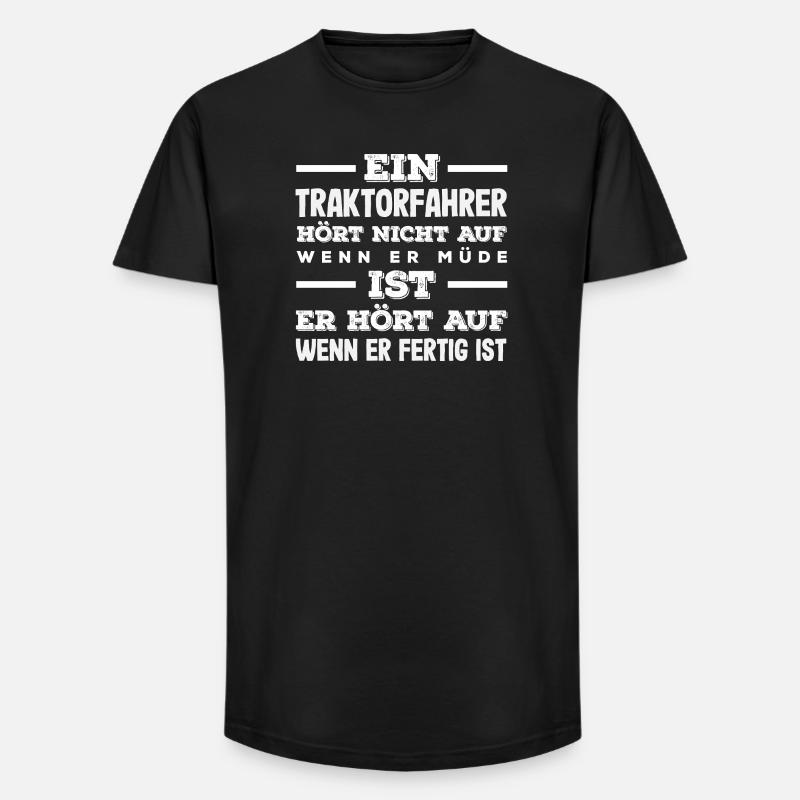 Lustiges Traktorfahrer Geschenk - Long Fit Männer T-Shirt - Schwarz