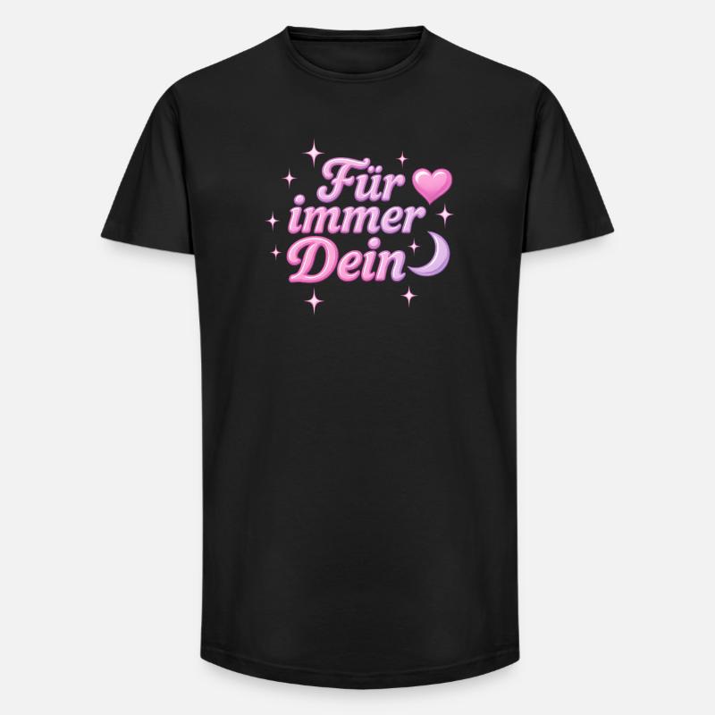für immer dein / y2k design - Long Fit Männer T-Shirt - Schwarz