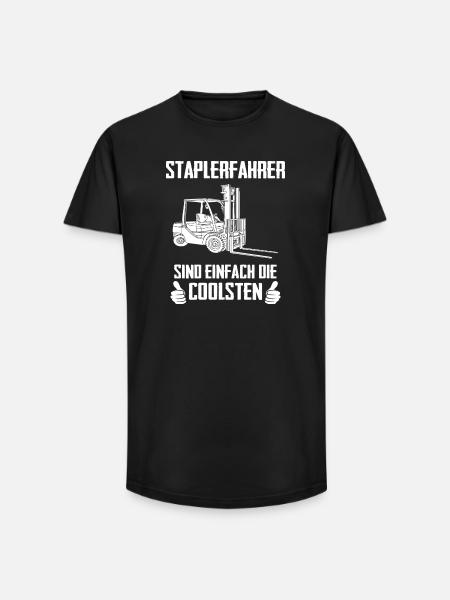 Staplerfahrer sind einfach die Coolsten / Spruch - Long Fit Männer T-Shirt - Schwarz