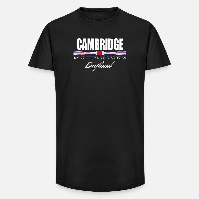Cambridge - Long Fit Männer T-Shirt - Schwarz