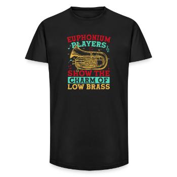 Euphonium Show The Charm Of Low Brass Baritone - Long Fit Men's T-Shirt - black - Front - AI Model Male 185 light (185cm)