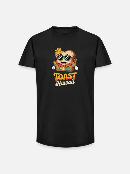 Toast Hawaii Retro Cool Beach Vibes - Long Fit Men's T-Shirt - black