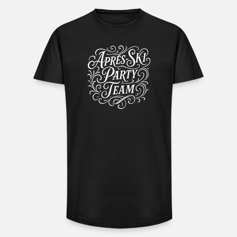 Apres Ski Party Team Spruch - Long Fit Männer T-Shirt - Schwarz