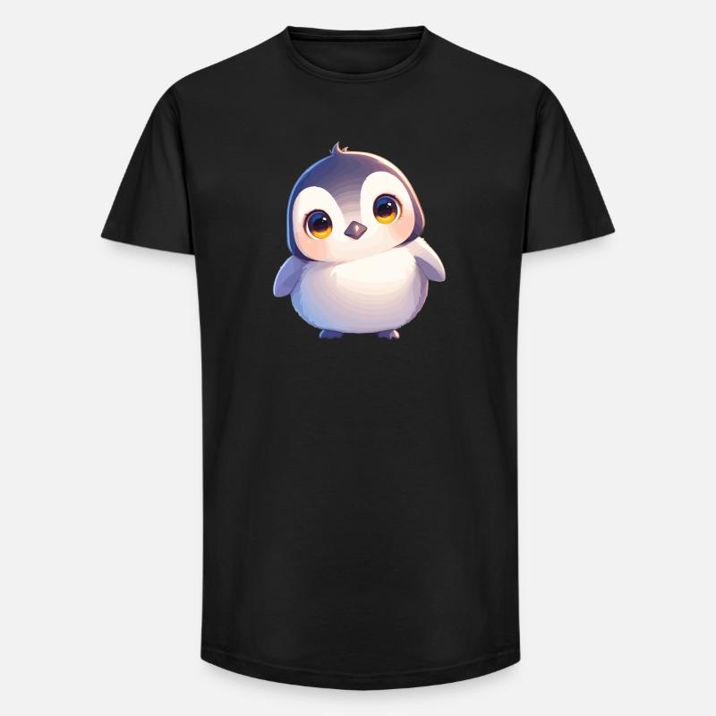 Pinguine Pinguin - Long Fit Männer T-Shirt - Schwarz