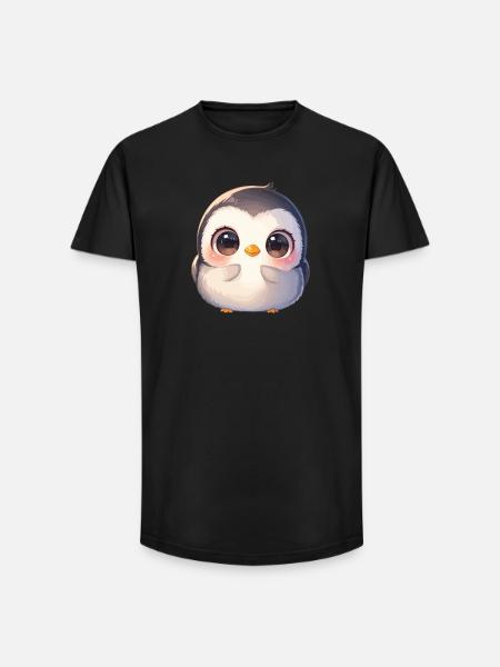 Pingouins Pingouin - T-shirt coupe longue homme - noir