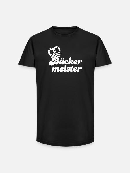Bäckermeister - Long Fit Männer T-Shirt - Schwarz