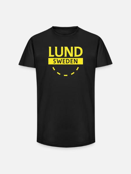 Lund, Schweden, Stadtlogo - Long Fit Männer T-Shirt - Schwarz