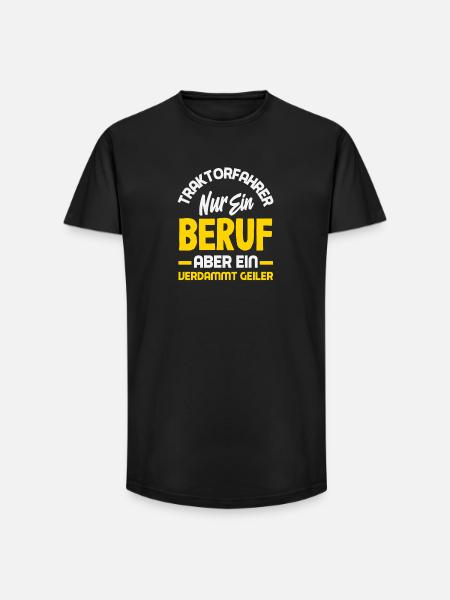 Traktorfahrer ein verdammt geiler Beruf - Long Fit Männer T-Shirt - Schwarz