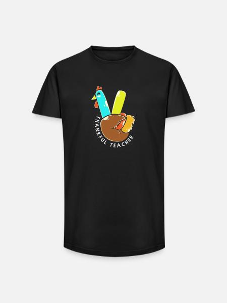 Thanksgiving Enseignant Enseignant - T-shirt coupe longue homme - noir